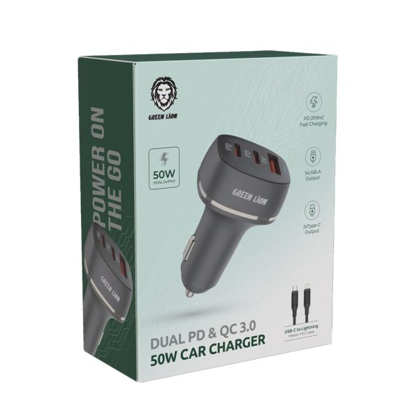 Dual PD & QC 3.0 50W Car Charger